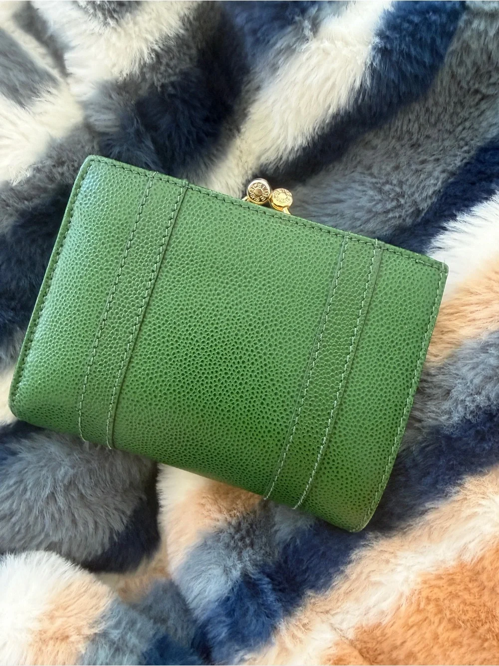 Celine Green Leather Wallet with Gold Hardware - Picture 2 of 9